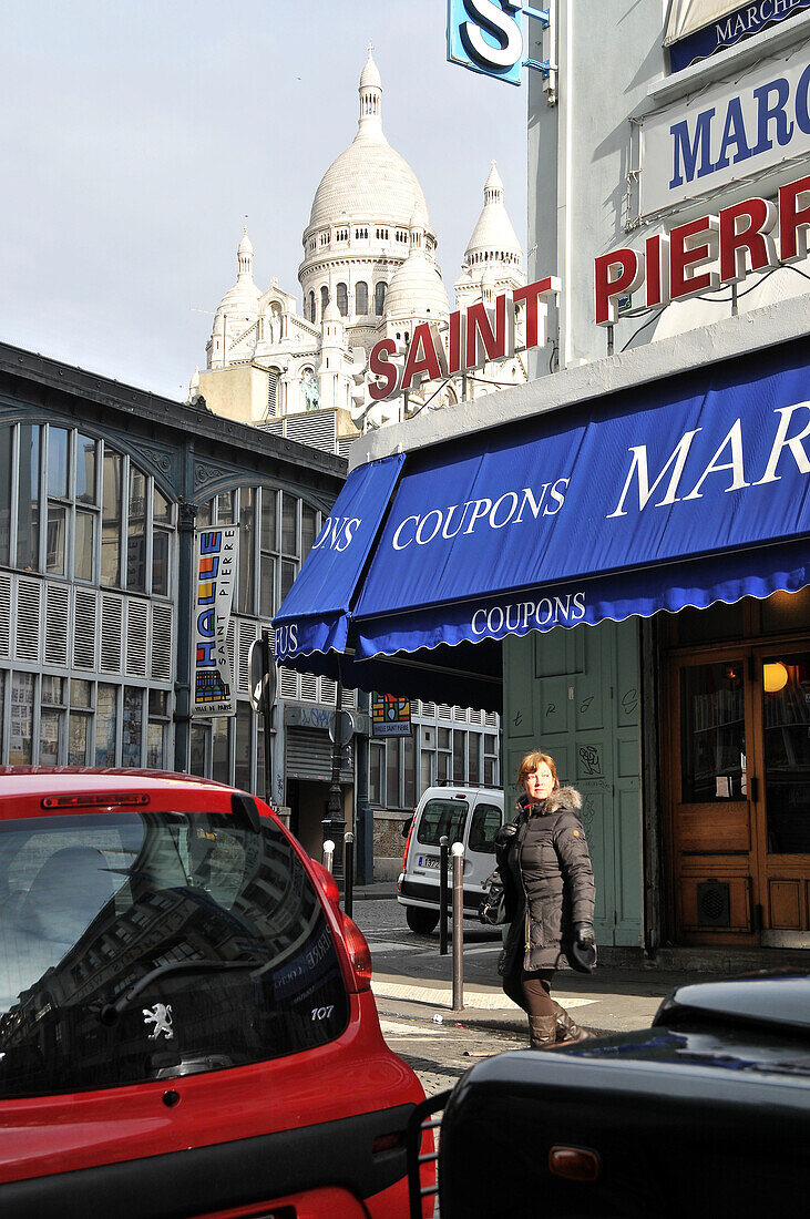 Unter der Sacre Coeur, Montmatre, Paris, Frankreich