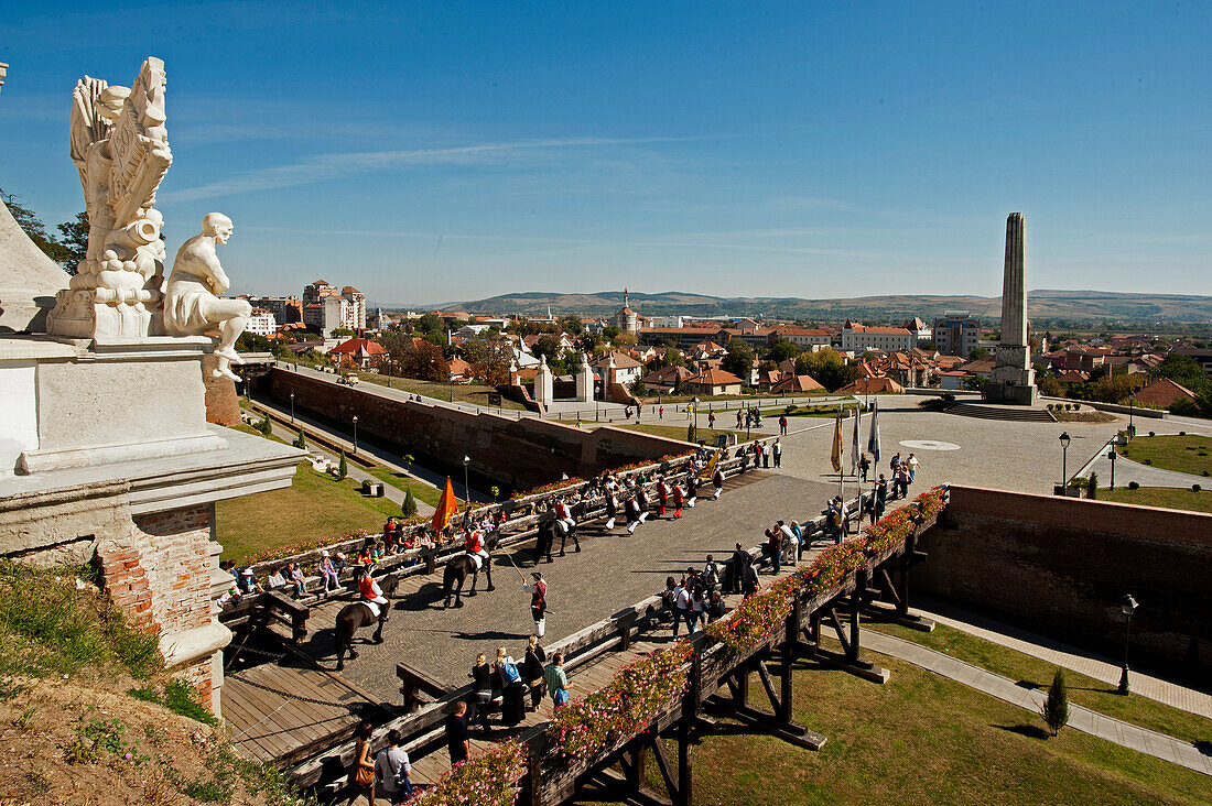 Wachablösung in der Festung, Alba Iulia, Transylvanien, Rumänien