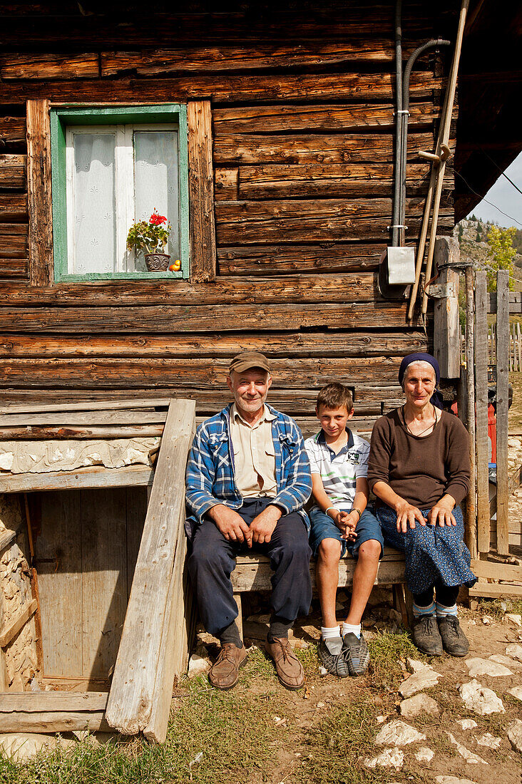 Eine Bauernfamilie, Magura, Transylvanien, Rumänien