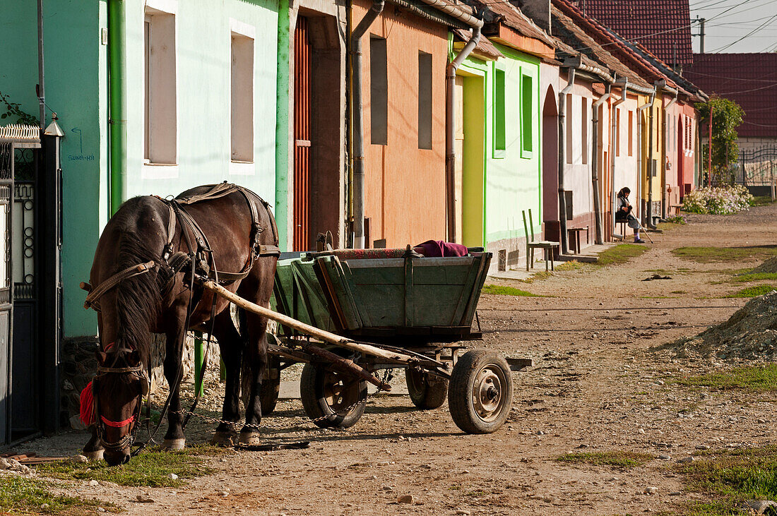 The village of Avrig near Sibiu, Transylvania, Romania