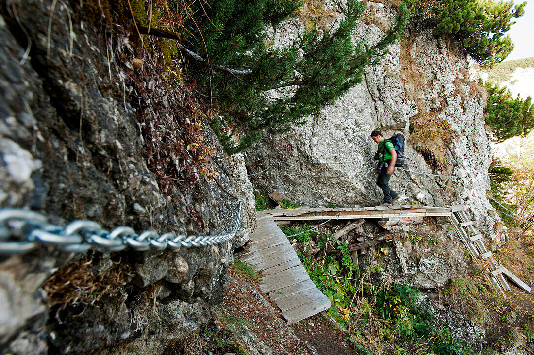 Abstieg nach Victoria, Bucegi Gebirge, Transylvanien, Rumänien