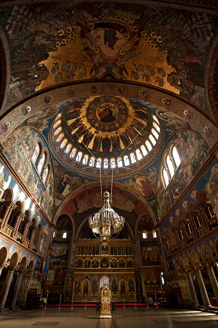 Interior view of the Orthodox Cathedral, Sibiu, Transylvania, Romania