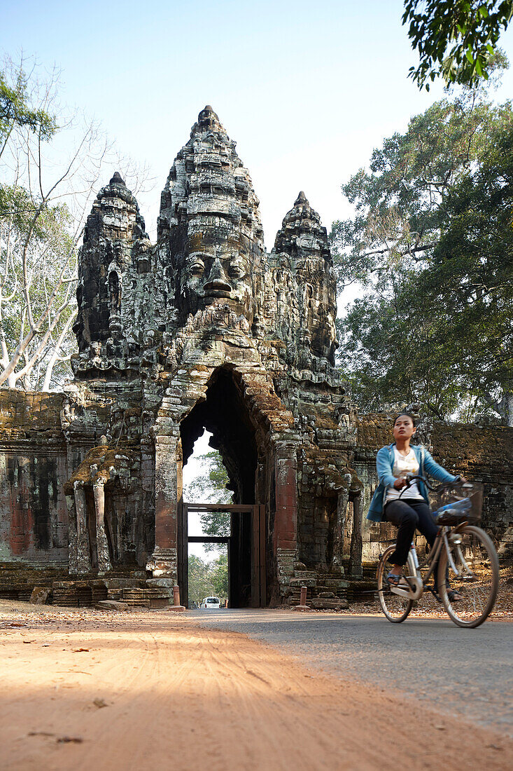 Northern gate of Angkor Thom, Angkor Archaeological Park, Siem Reap, Cambodia