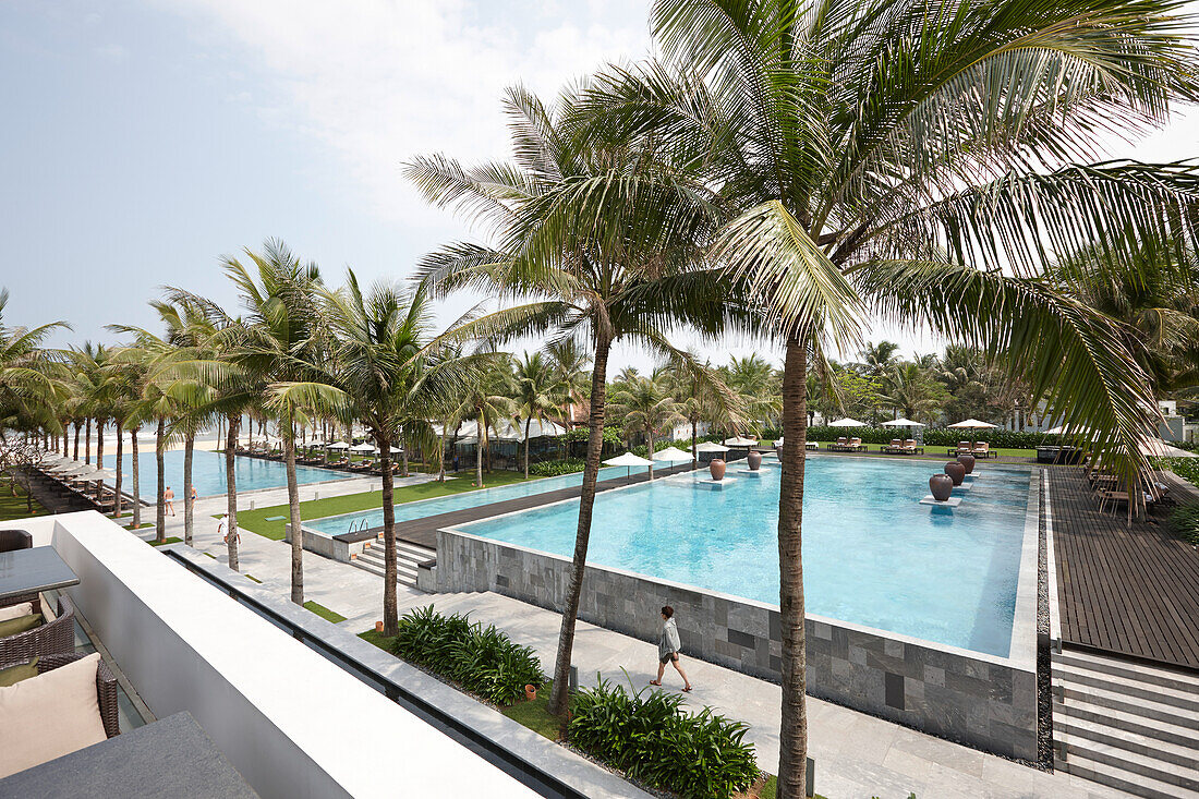 Pool of a luxury hotel, Hoi An, Quang Nam Province, Vietnam
