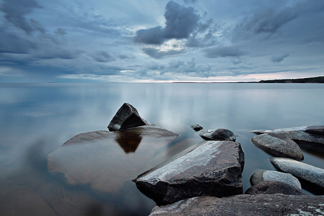 White Nights, Shore of lake Onega, The Republic of Karelia, Russia