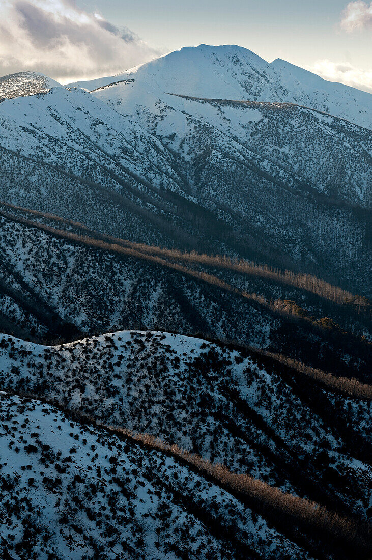 View from Great Alpine Road to Mt. Feathertop, Alpine National Park, Victoria, Australia