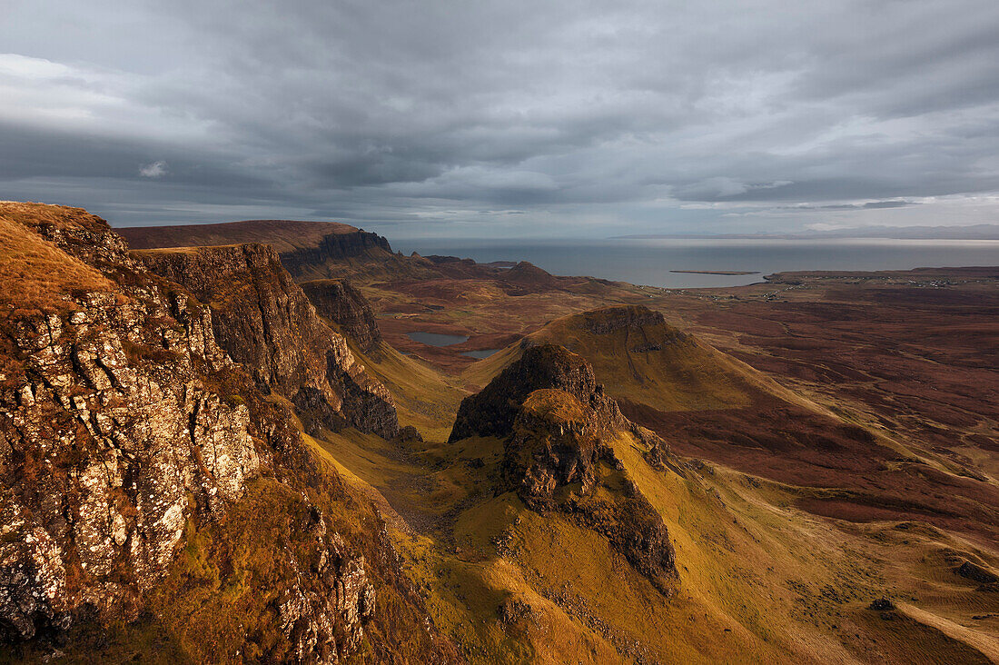 Rocky landscape, Trotternish peninsula, Isle of Skye, Scotland, United Kingdom