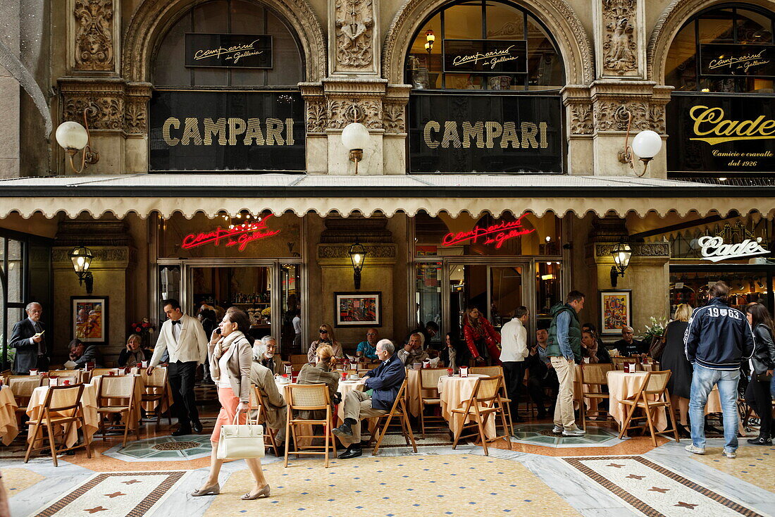 Bar inside Galleria Vittorio Emanuele II, Milan, Lombardy, Italy