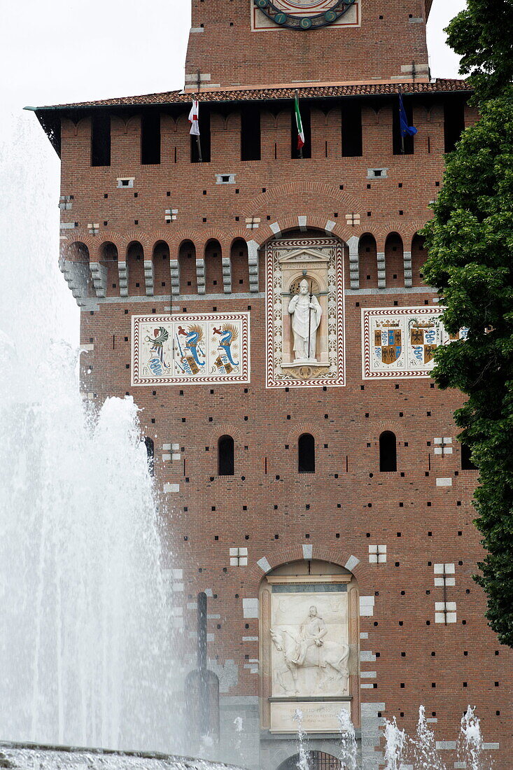Castello Sforzesco, Mailand, Lombardei, Italien