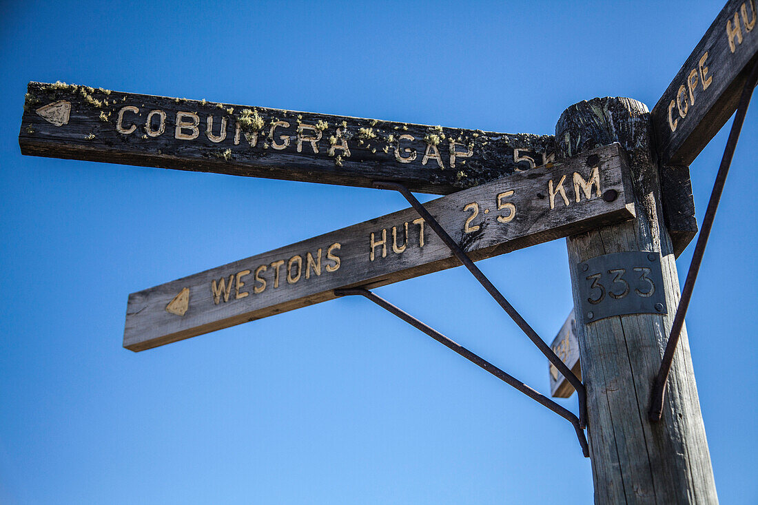 Signpost, Alpine National Park, Victoria, Australia