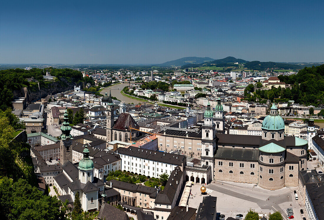 Blick über Salzburg, Österreich