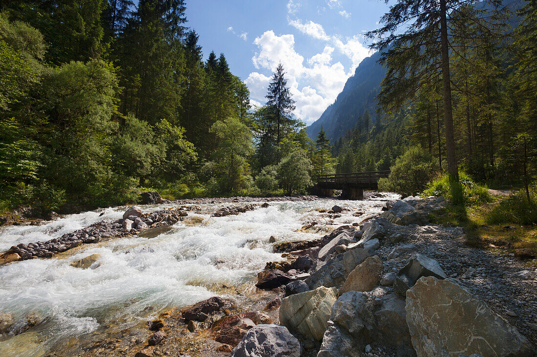 Wimbachtal, bei Ramsau, Berchtesgadener Land, Nationalpark Berchtesgaden, Oberbayern, Bayern, Deutschland