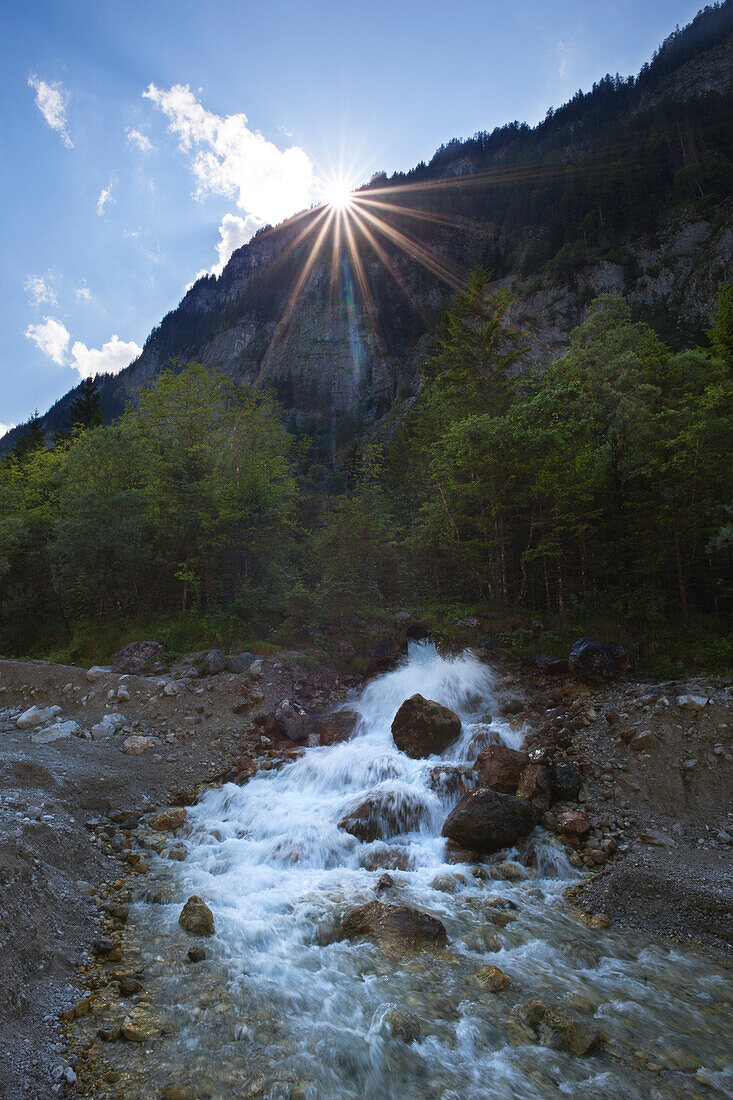 Wimbach valley, near Ramsau, Berchtesgaden region, Berchtesgaden National Park, Upper Bavaria, Germany