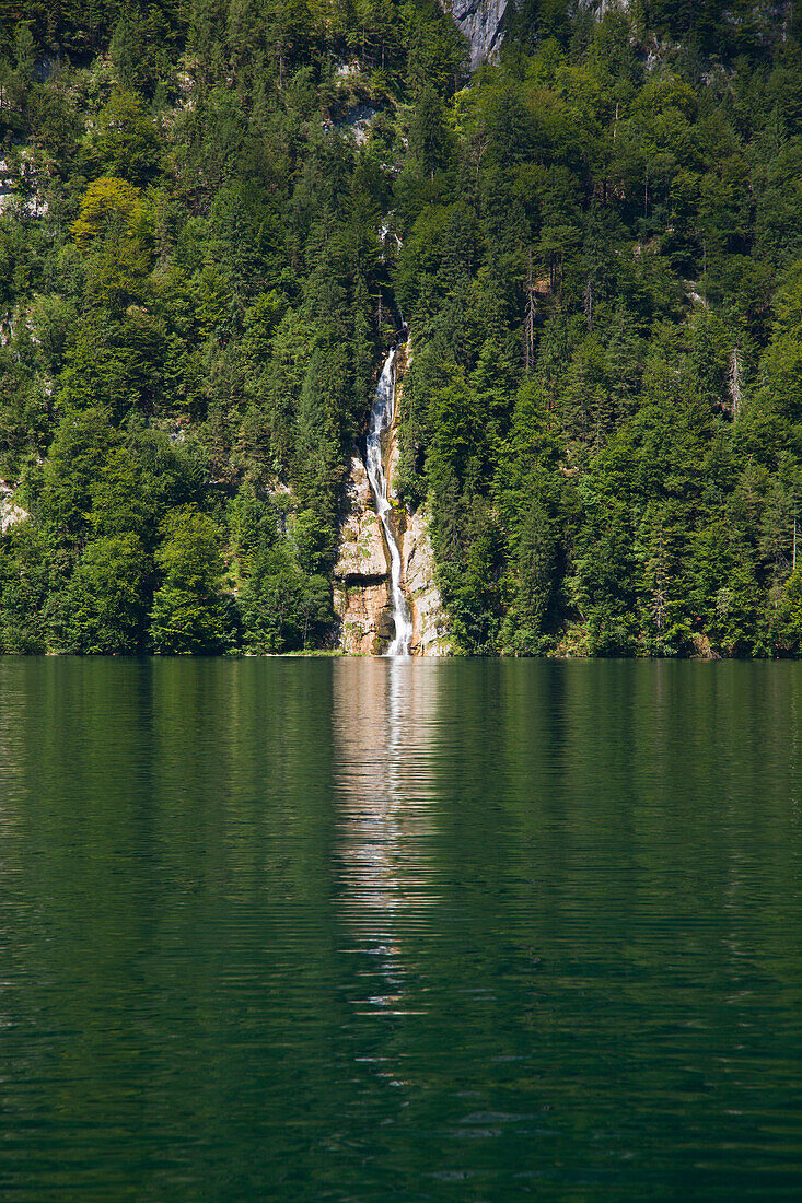 Schrainbach waterfall, Koenigssee, Berchtesgaden region, Berchtesgaden National Park, Upper Bavaria, Germany