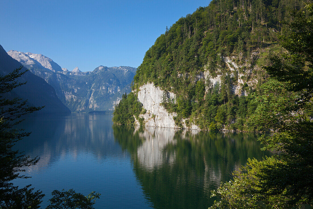 Malerwinkel, Koenigssee, Berchtesgaden region, Berchtesgaden National Park, Upper Bavaria, Germany