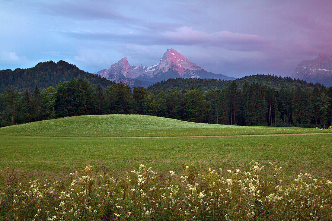 Gewitterstimmung über dem Watzmann, Berchtesgadener Land, Nationalpark Berchtesgaden, Oberbayern, Bayern, Deutschland