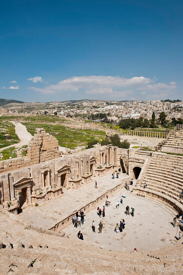 South Theatre, The Ancient City Of Jerash, Jordan, Middle East