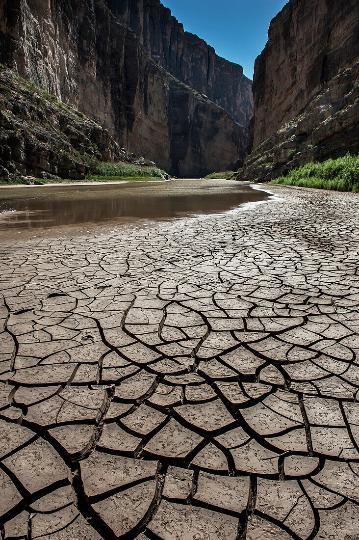 Drought Conditions At The Santa Elena Canyon Trail, Big Bend National Park, Texas, Usa