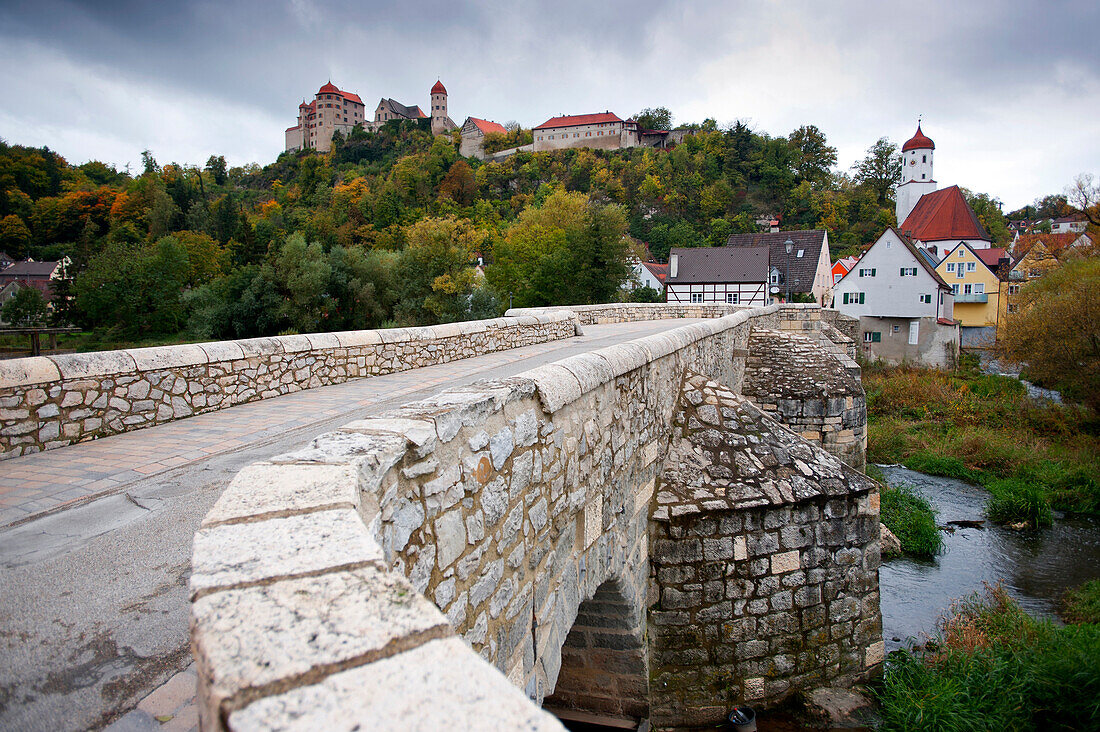 Harburg mit der gleichnamigen Burg, Schwaben, Bayern, Deutschland