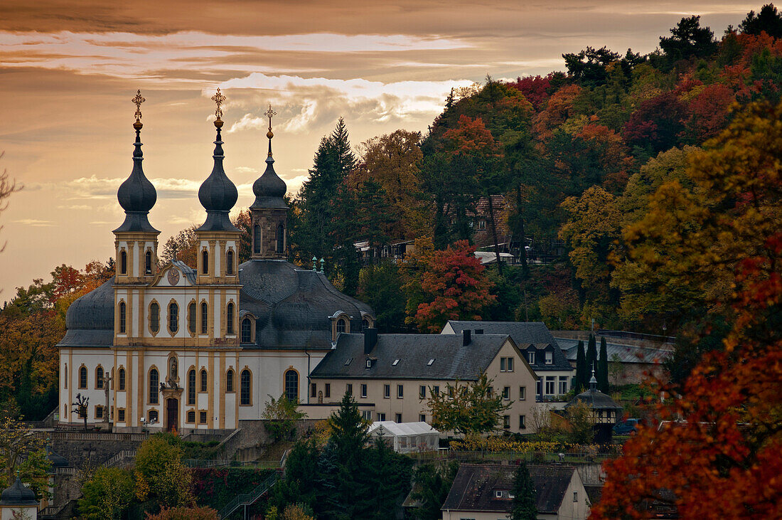 Blick zum Käppele, Würzburg, Franken, Bayern, Deutschland