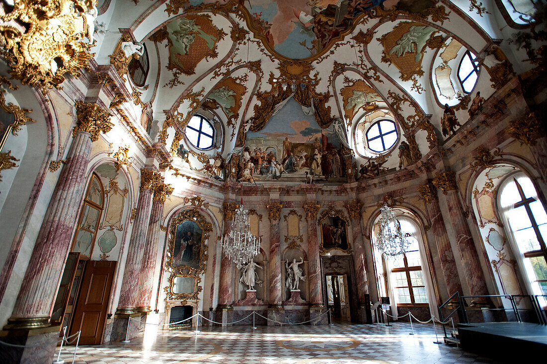 The Emperial Hall, Wuerzburger Residence, Wuerzburg, Franconia, Bavaria, Germany