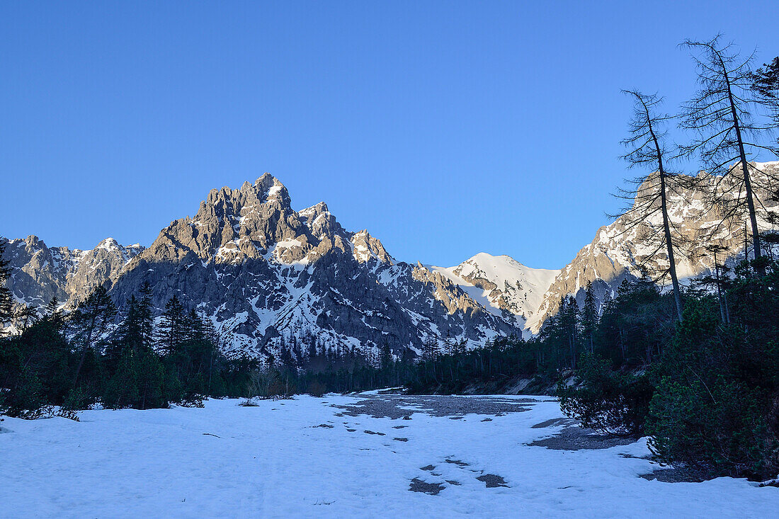 Wimbachgries with view to Kleines Palfenhorn and Loferer Seilergraben, Wimbachgries, Berchtesgaden range, National Park Berchtesgaden, Upper Bavaria, Bavaria, Germany