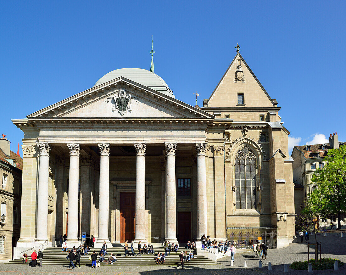 Portal of St. Pierre Cathedral, St. Pierre, Geneva, Switzerland