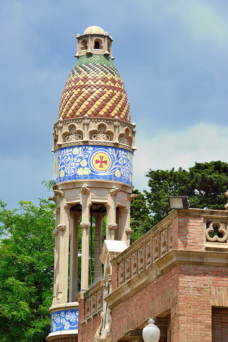 Hospital de la Santa Creu i Sant Pau, Krankenhaus, Architekt Lluís Domènech i Montaner, Modernisme, Jugendstil, UNESCO Weltkulturerbe Hospital de la Santa Creu i Sant Pau, Barcelona, Katalonien, Spanien