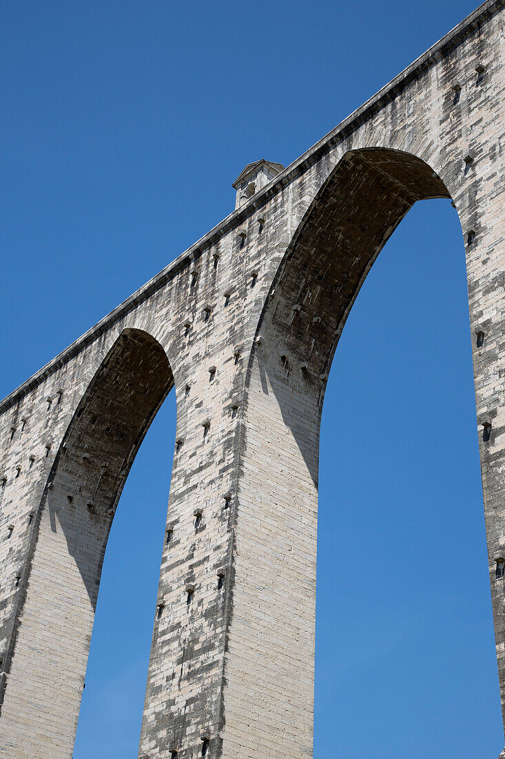 Historic Aqueduto das Aguas Livras aqueduct, Lisbon, Lisboa, Portugal