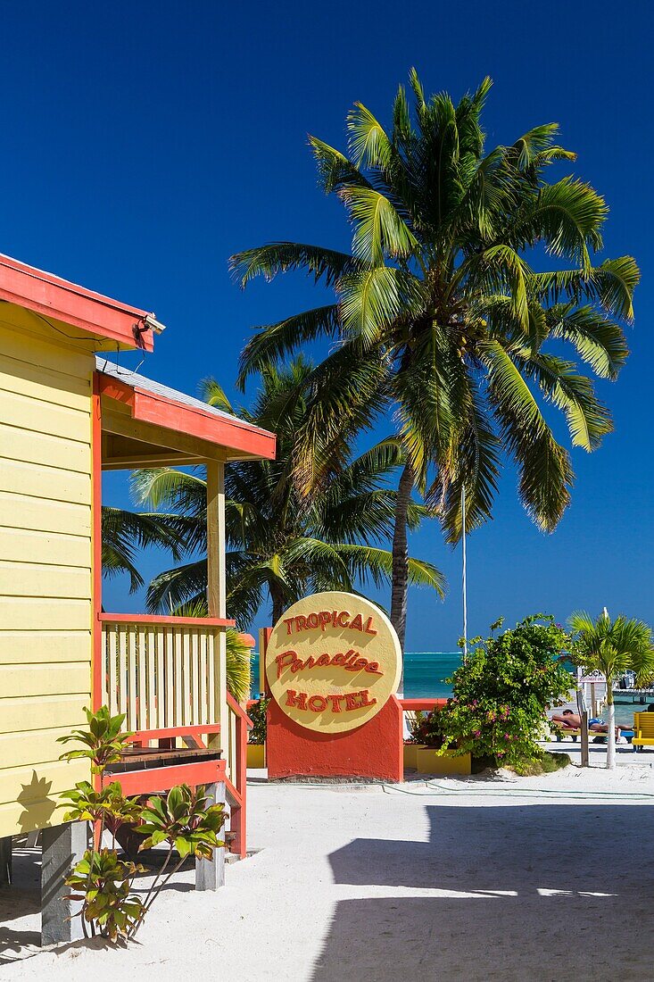 The Tropical Paradise Hotel on the island of Cay Caulker, Belize