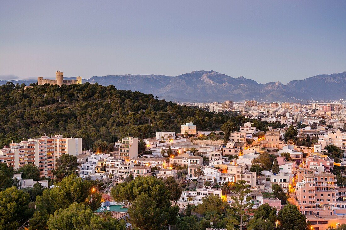 Stadtviertel Terreno und Schloss Bellver, Bezirk West, Palma de Mallorca, Balearen, Spanien, Europa