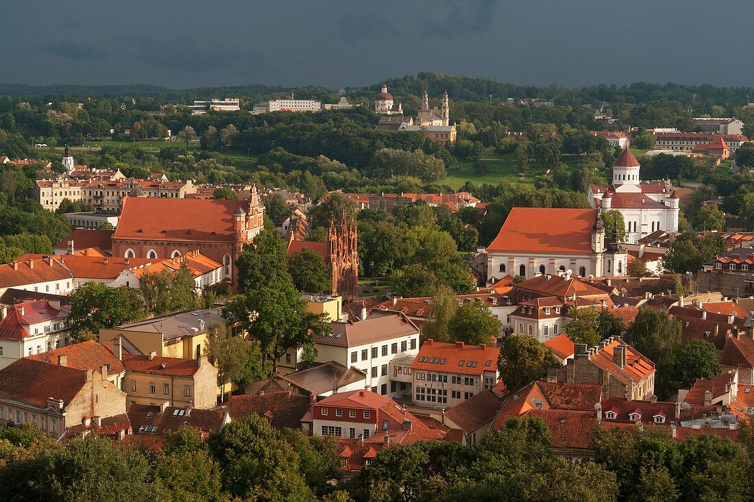 Vilnius  A view of the Old Town from the Gediminas Tower