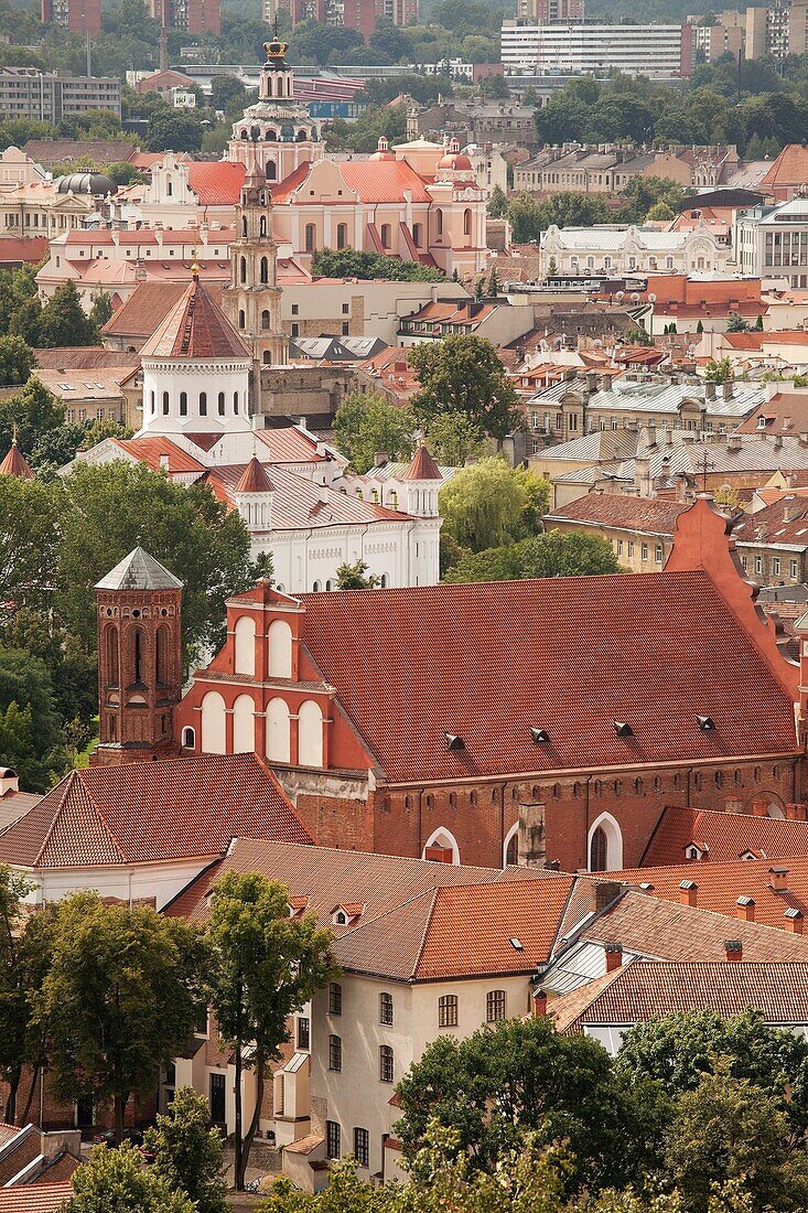 Vilnius  A view of the Old Town from the Hill of the Three Crosses