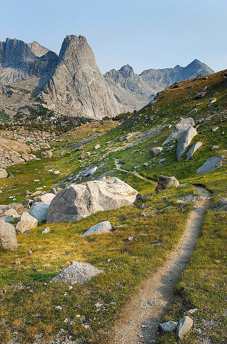 Trtail into the Cirque of the Towers, Popo Agie Wilderness, Wind River Range Wyoming