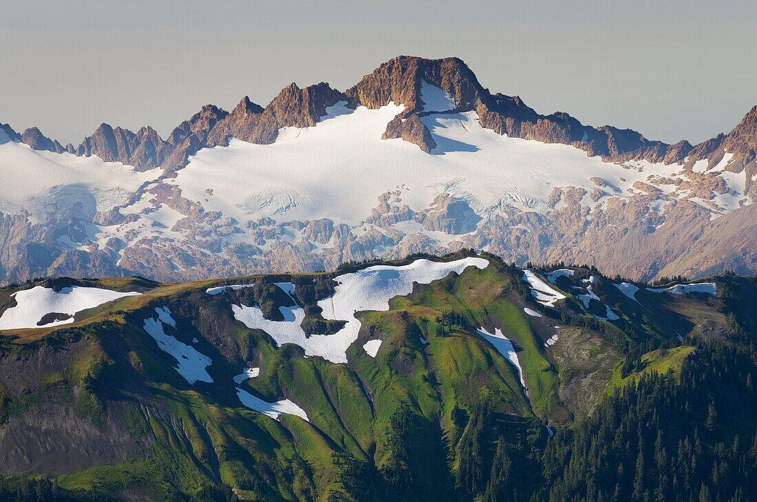 Sisters range seen from Skyline Divide, Mount Baker Wilderness, North Cascades Washington