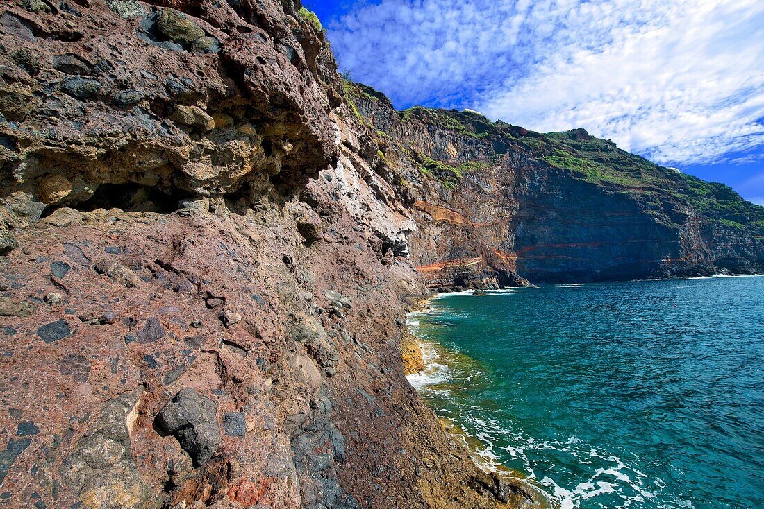canary islands, la palma : punta gorda, coast,cliff