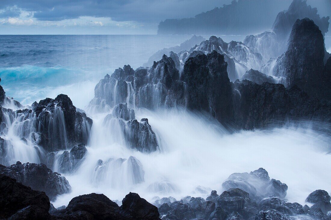 America, destination, Hawaii, island, lava, shore, volcano, wave, wild, T89-1628582, AGEFOTOSTOCK 