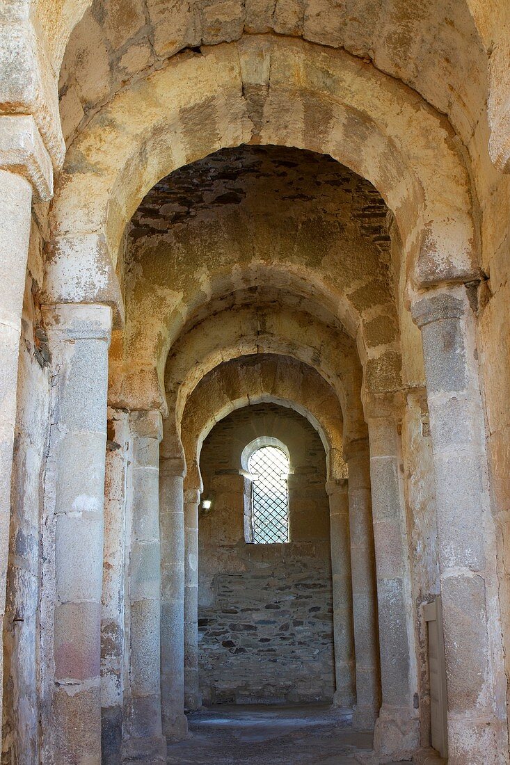 Inside of Santa Lucía del Trampal church VII century is one of the most outstanding visigothic chapel of Spain  Declarated BIC Cultural Interest Goods Alcuéscar, Cáceres province