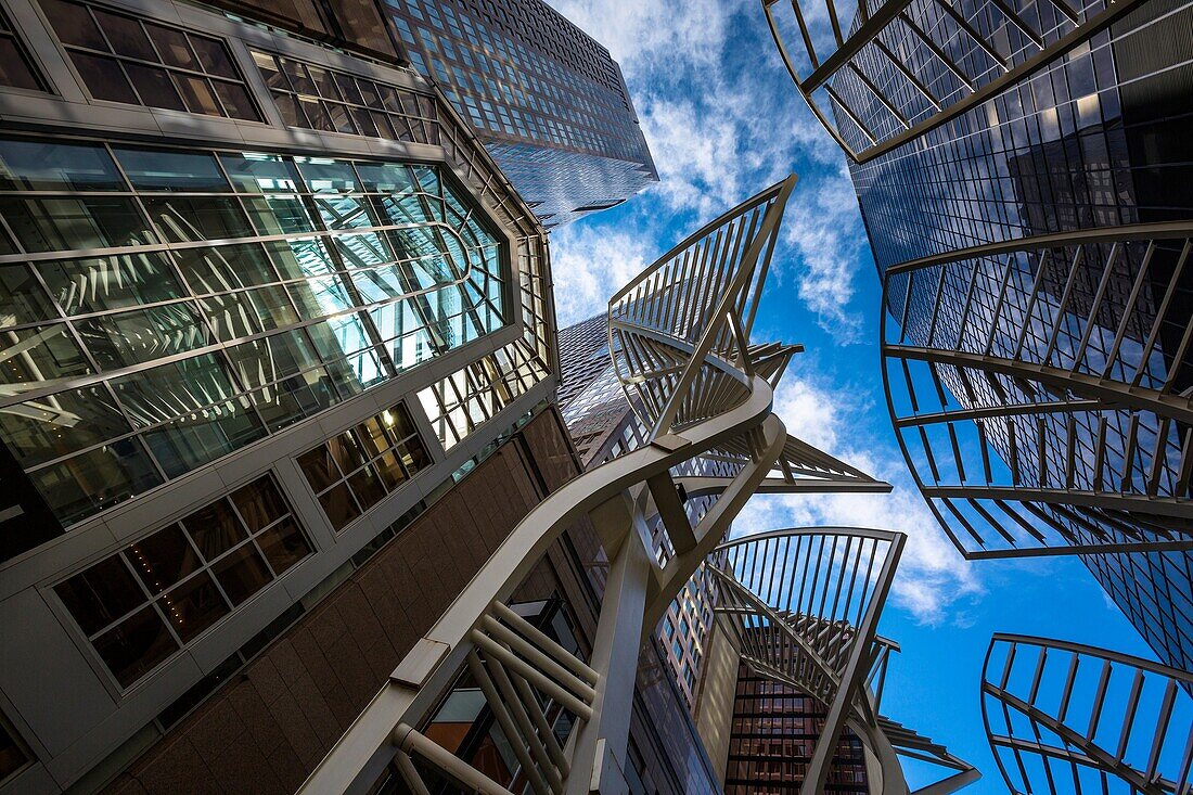 Modern architecture and skyscrapers in downtown Calgary, Alberta, Canada