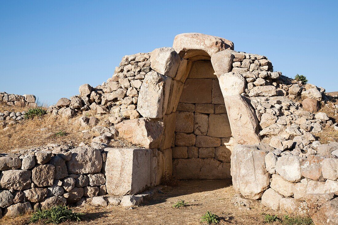 royal citadel, archaeological area of hattusa, central anatolia, turkey, asia