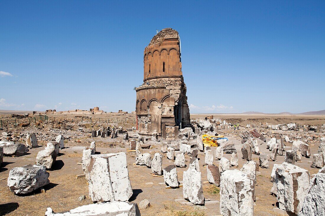 church of the redeemer or church of st prkitch, ani ruins, kars area, north-eastern anatolia, turkey, asia