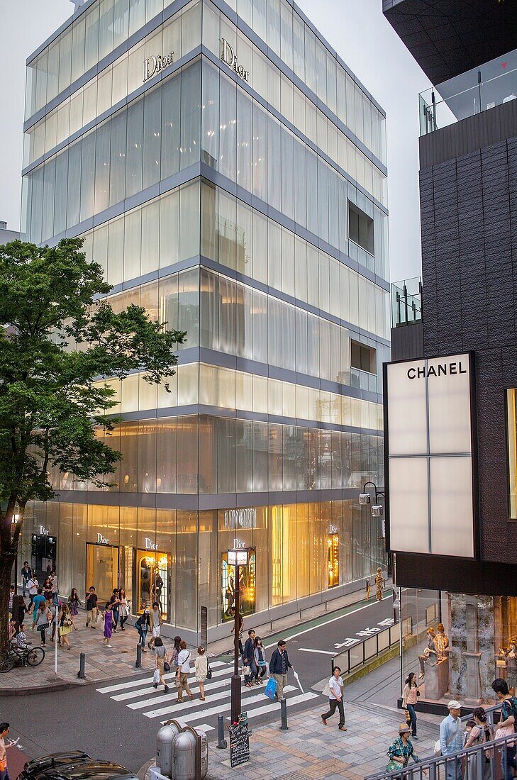 Dior Store by SANAA Sejima y Nishikawa Architects & Associates  And Chanel Store,in Omotesando street, Tokyo, Japan