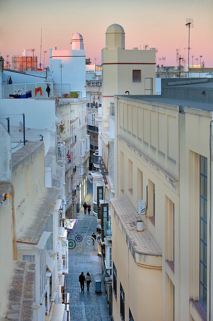 Calle Barrie in old Town,Cádiz, Andalusia, Spain