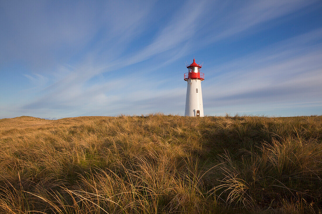 List West lighthouse, Ellenbogen peninsula, Sylt island, North Sea, North Friesland, Schleswig-Holstein, Germany