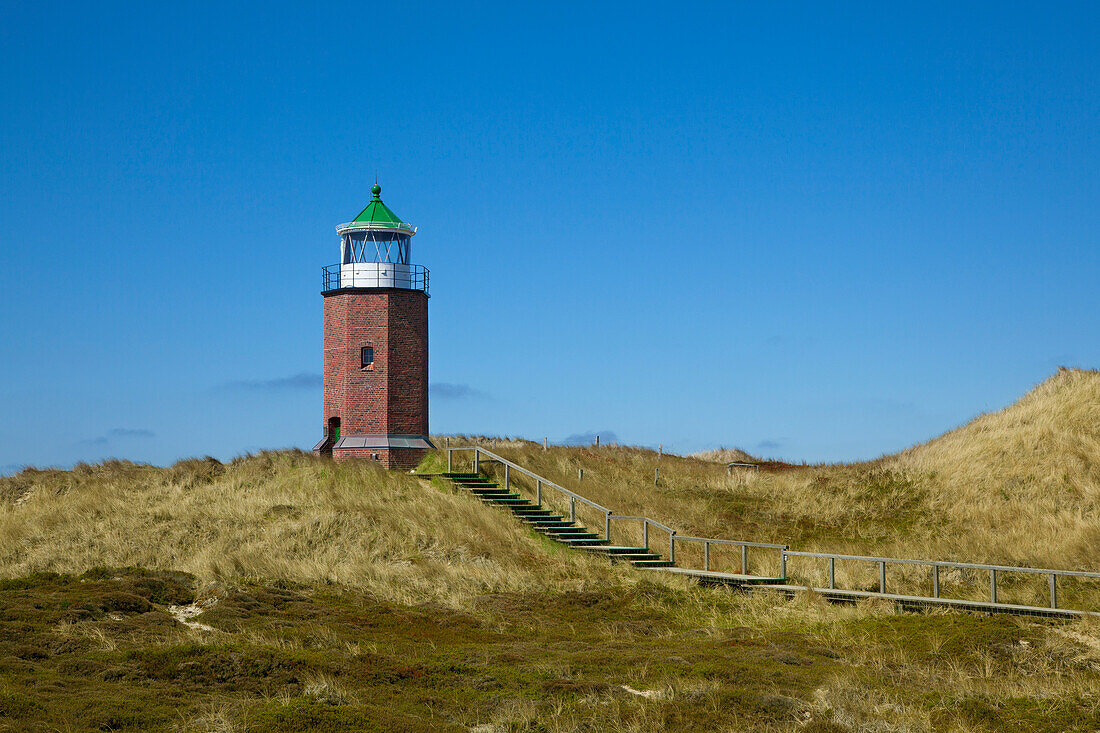 Old lighthouse Rotes Kliff, near Kampen, Sylt island, North Sea, North Friesland, Schleswig-Holstein, Germany
