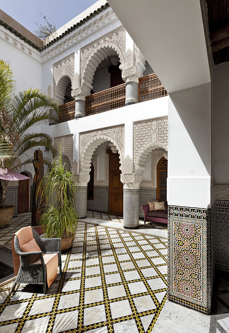 Courtyard, Riad Enija, Marrakech, Morocco