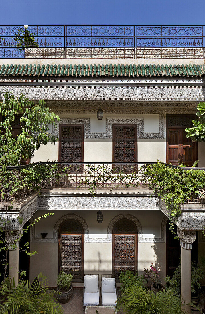 Innenhof, Villa des Orangers, Marrakesch, Marokko