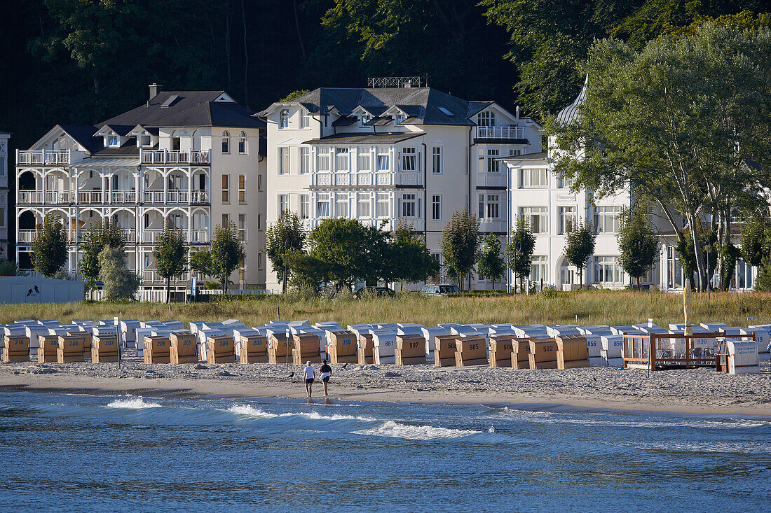 Beach promenade, Seaside resort of Binz, Island of Ruegen, Mecklenburg Western Pommerania, Germany