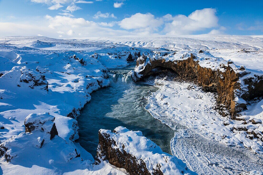 Godafoss, Myvatn, North Iceland, Iceland, Europe.