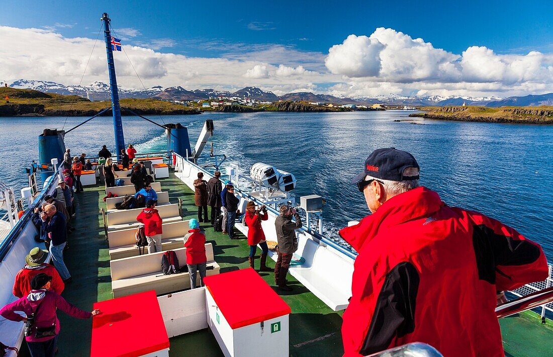Ferry between Stykkisholmur and the West-Fjords, Iceland, Europe.